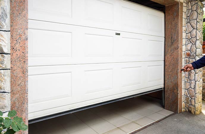 Garage door opening with remote control