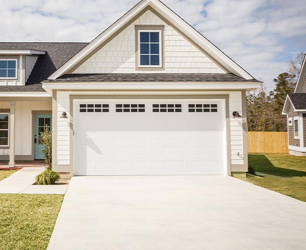 white carriage style garage door