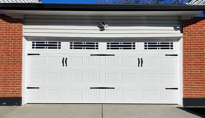 White garage door