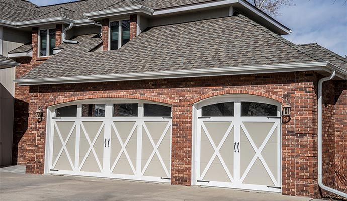 Carriage-style garage doors