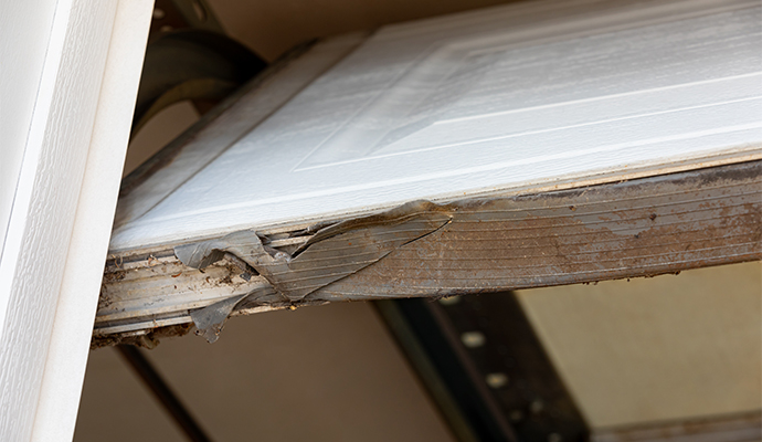 Damaged garage door bottom seal