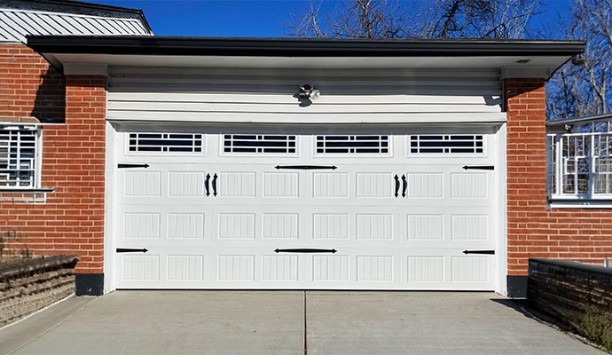 White double garage door