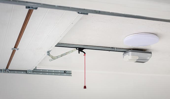 Demonstration of garage door opener accessories