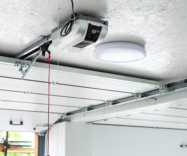 Modern garage door opener with LED light