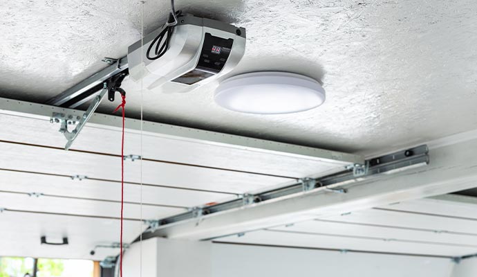 Installed garage door opener