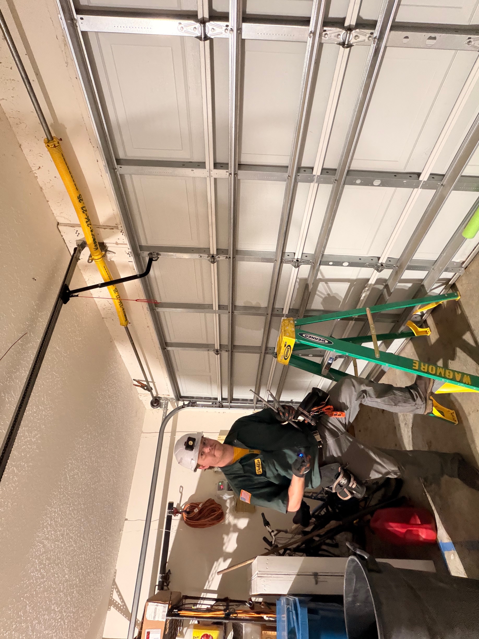 Deklin working on garage dr