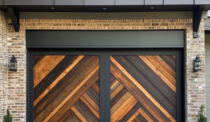 Natural wood doors