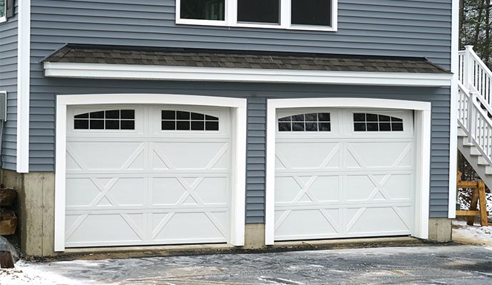 Vintage style garage doors