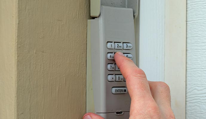 Wireless garage door entry system installation